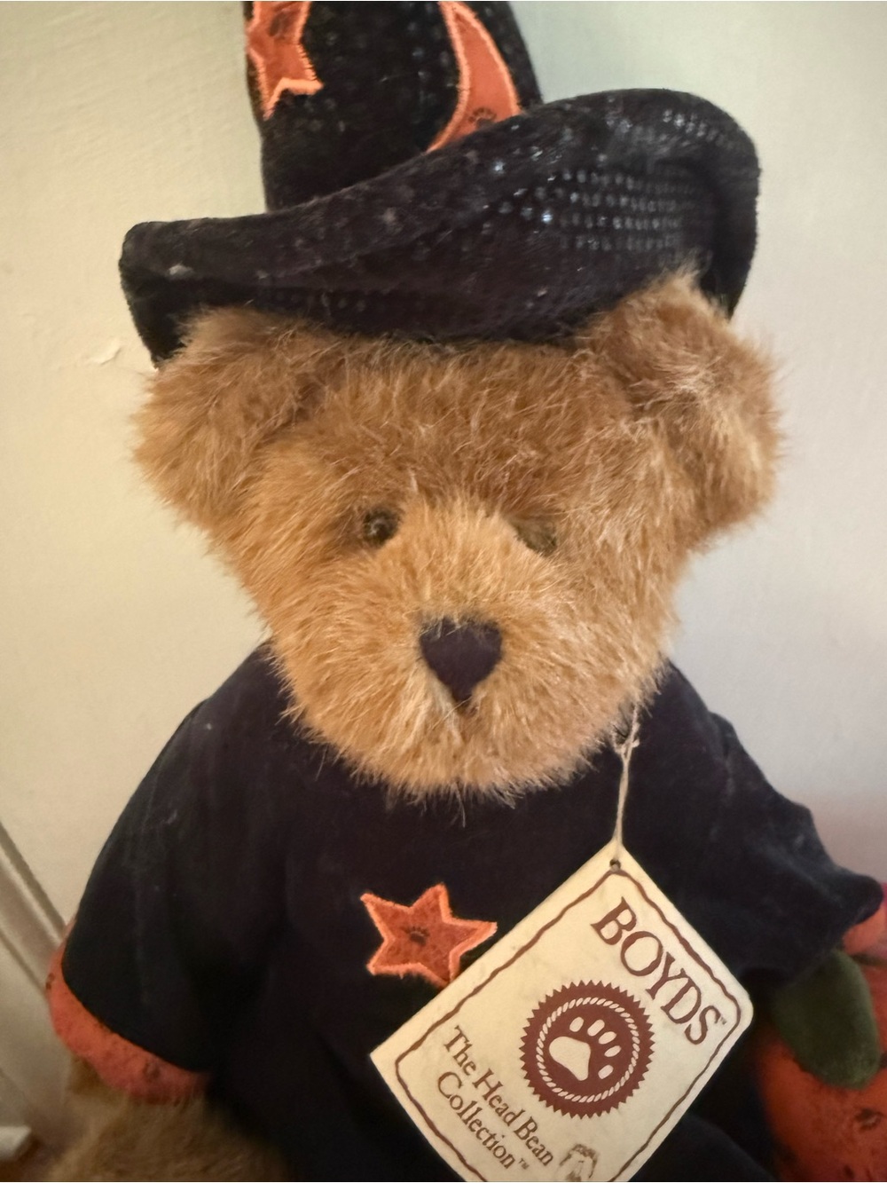 Boyds Bear Halloween Witch Plush - Brown, Black, Orange - Picture 3 of 5